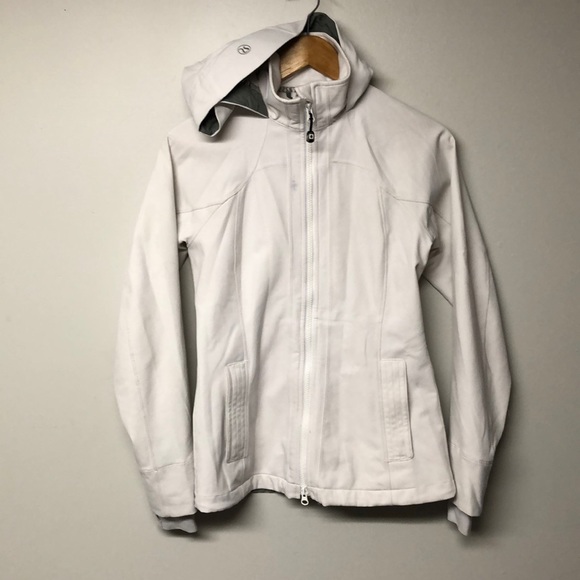 Lululemon Athletica White Let it Rain Jacket